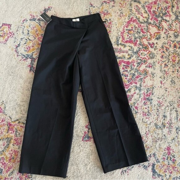 NWT Aritzia Babaton Overlap Pant Black Size 6 Wool twill trousers high waist - Picture 13 of 13